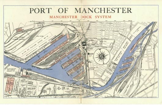 Port of Manchester: Manchester Dock System plan, c1940s.  Peel Archives: 2013/2/25.